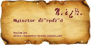 Nyisztor Árpád névjegykártya